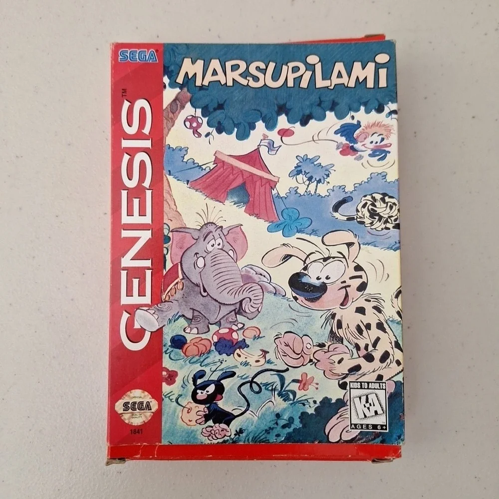VTG 1996 Sega Genesis Marsupilami Video Game K-A Excellent Game & Box Only